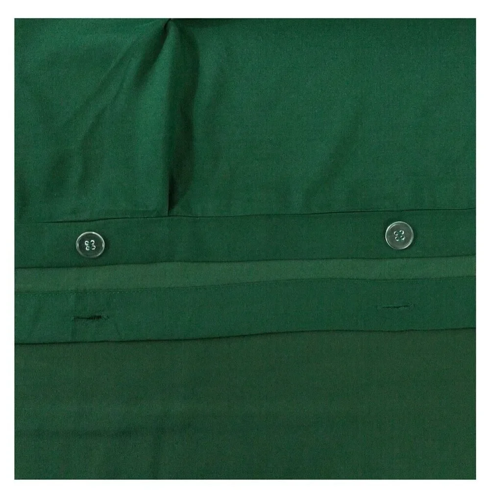 NEW Green Duvet Cover Set Twin Duvet Cover Pintuck 1 Pillow Sham-68x90”